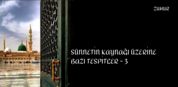 S�nnetin Kayna�� �zerine Baz� Tesbitler -3