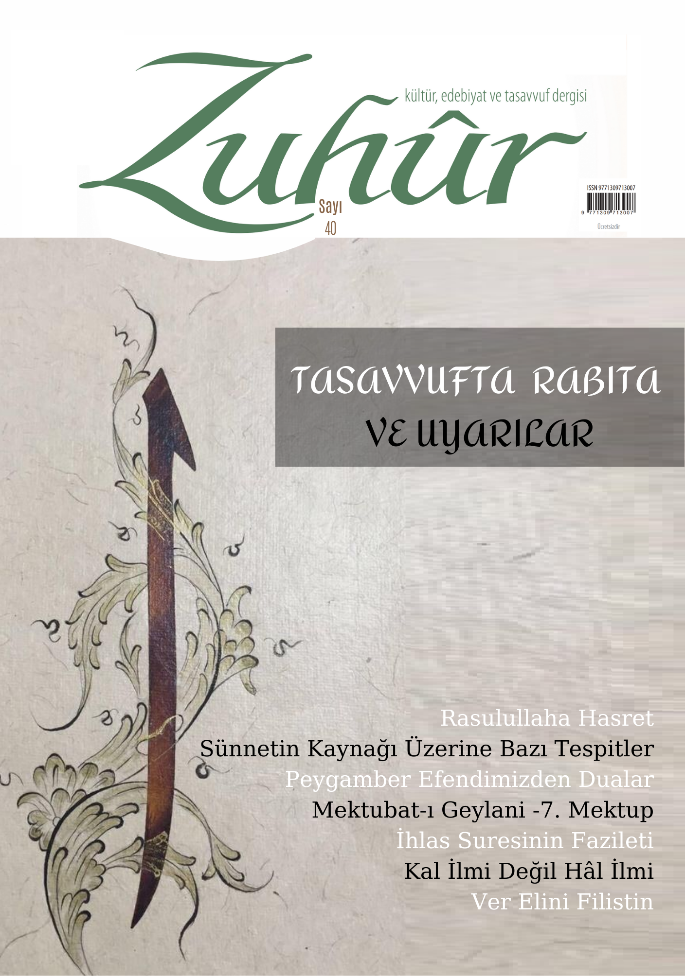 Zuhur Dergisi 40. Say� �n resmi